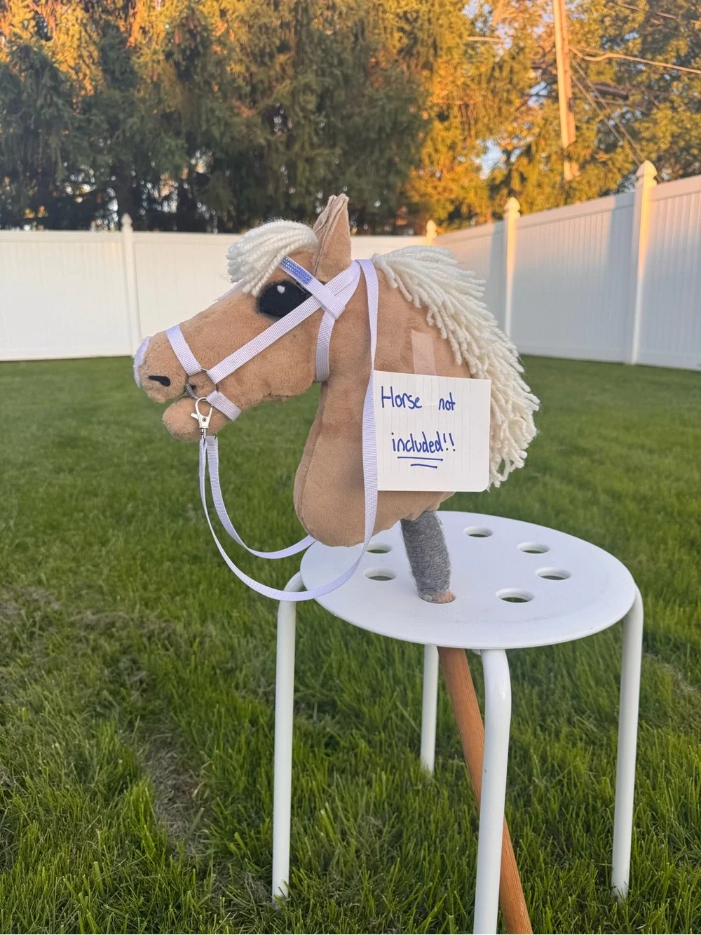 Hobby horse english bridle with 2 browbands